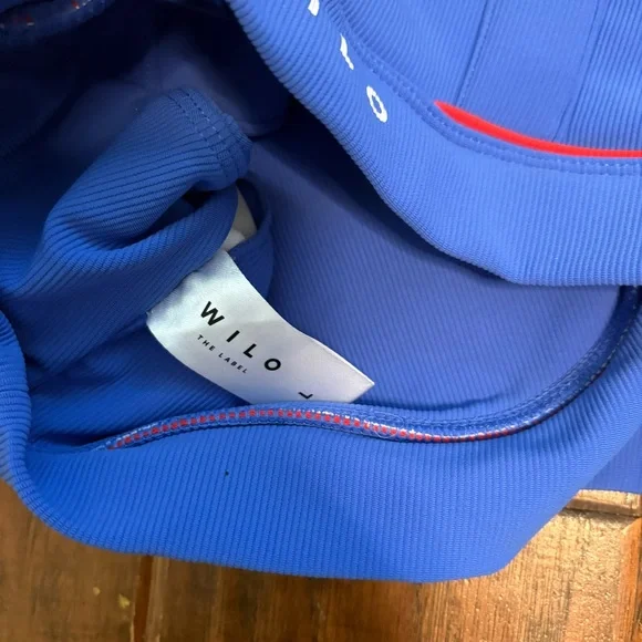 Willow Blue Women's Bralette with Red Accent - Picture 7 of 7